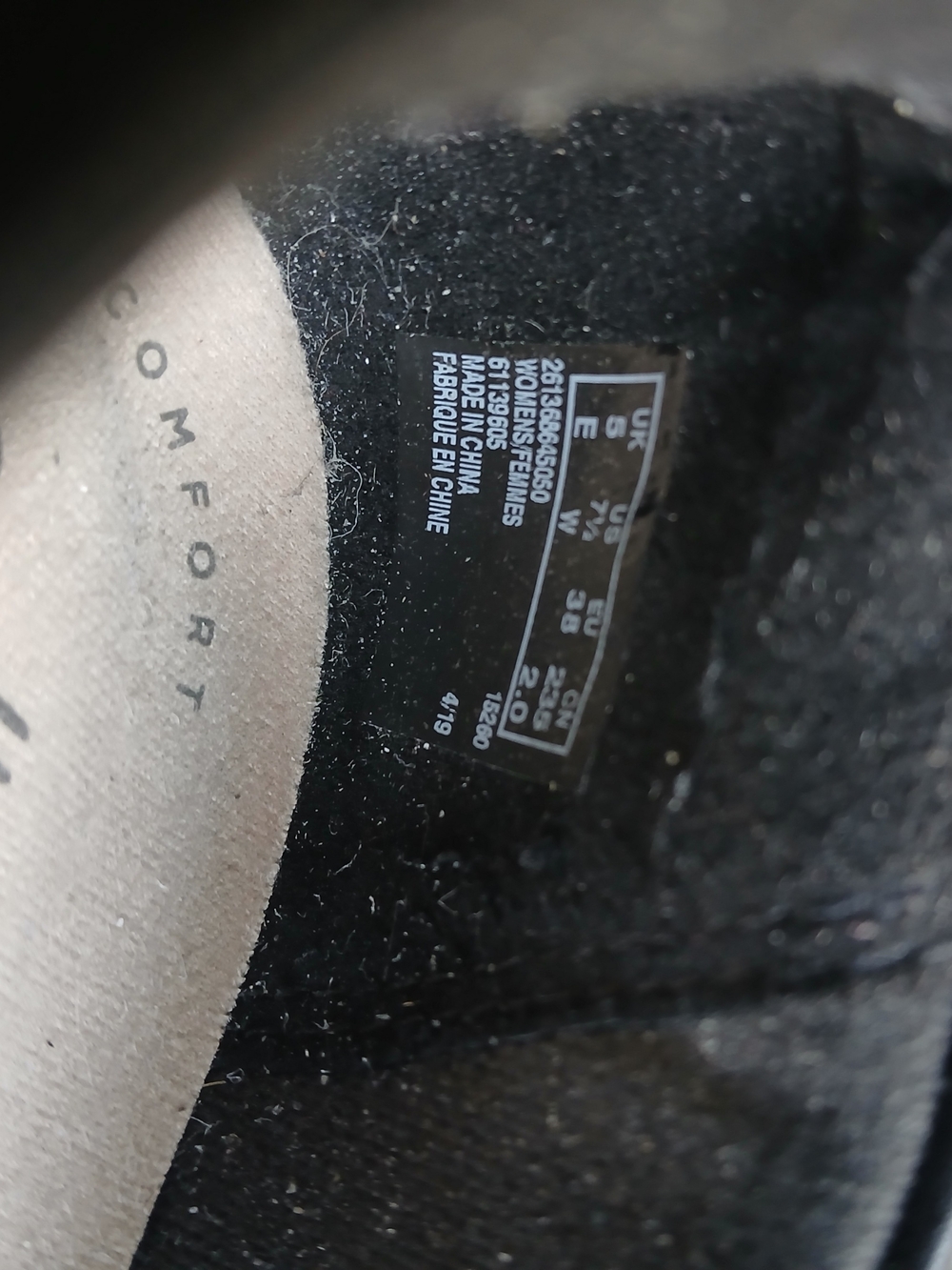 Clarks Black Women's Cap-Toe Ballet Flats with Patent Toe - Picture 7 of 7